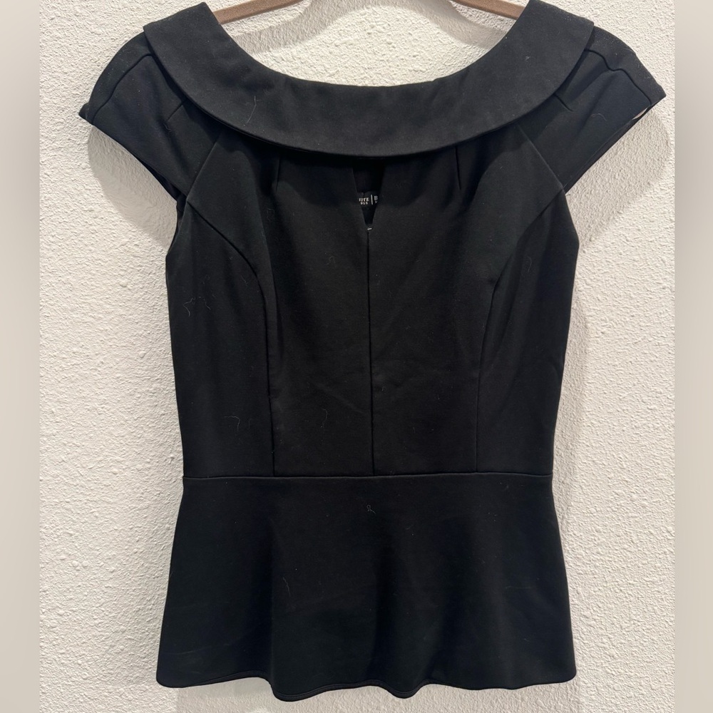 White House Black Market Classic Black Blouse